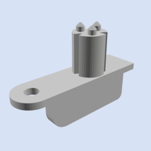 Llave de repuesto de tres puntos compatible con dispensadores de jabón Jofel. Válida para múltiples series (AC, AE, AF, AG, AH).