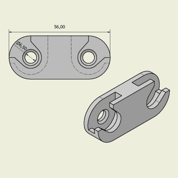 Pieza bisagra zapatero IKEA (ref. 110364)