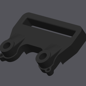 Detalle de la pieza de freno LINE KUVO fabricada en PETG reforzado con fibra de carbono